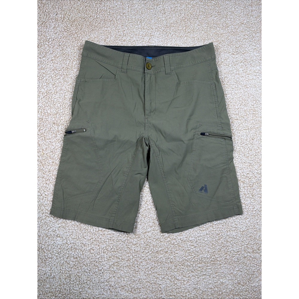 Eddie Bauer First Ascent Bermuda Shorts Mens 33 Green Nylon Outdoors Hiker
